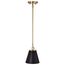 Dover 1 Light Small Pendant Black w/ Vintage Brass