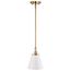 Dover 1 Light Small Pendant White w/ Vintage Brass