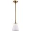 Dover 1 Light Small Pendant White w/ Vintage Brass