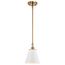 Dover 1 Light Small Pendant White w/ Vintage Brass