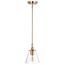Dover 1 Light Small Pendant Vintage Brass w/ Clear Glass