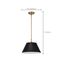 Dover 1 Light Medium Pendant Black w/ Vintage Brass