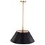 Dover 3 Light Large Pendant Black w/ Vintage Brass