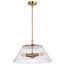 Dover 3 Light Large Pendant Vintage Brass w/ Clear Glass