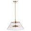 Dover 3 Light Large Pendant Vintage Brass w/ Clear Glass