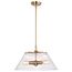 Dover 3 Light Large Pendant Vintage Brass w/ Clear Glass