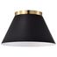 Dover 3 Light Small Flush Mount Black w/ Vintage Brass