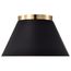 Dover 3 Light Small Flush Mount Black w/ Vintage Brass