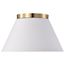 Dover 3 Light Small Flush Mount White w/ Vintage Brass