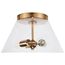 Dover 3 Light Small Flush Mount Vintage Brass w/ Clear Glass