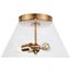 Dover 3 Light Small Flush Mount Vintage Brass w/ Clear Glass
