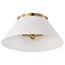 Dover 3 Light Large Flush Mount White w/ Vintage Brass