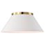 Dover 3 Light Large Flush Mount White w/ Vintage Brass