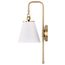Dover 1 Light Wall Sconce White w/ Vintage Brass