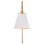 Dover 1 Light Wall Sconce White w/ Vintage Brass