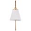 Dover 1 Light Wall Sconce White w/ Vintage Brass