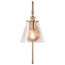 Dover 1 Light Wall Sconce Vintage Brass w/ Clear Glass