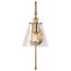 Dover 1 Light Wall Sconce Vintage Brass w/ Clear Glass