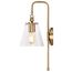 Dover 1 Light Wall Sconce Vintage Brass w/ Clear Glass