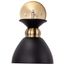 Perkins 1 Light Wall Sconce Matte Black w/ Burnished Brass