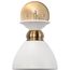 Perkins 1 Light Wall Sconce Matte White w/ Burnished Brass