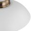 Perkins 1 Light Small Pendant Matte White w/ Burnished Brass