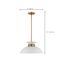 Perkins 1 Light Small Pendant Matte White w/ Burnished Brass