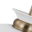 Perkins 1 Light Medium Pendant Matte White w/ Burnished Brass