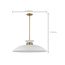 Perkins 1 Light Large Pendant Matte White w/ Burnished Brass