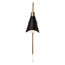 Tango 1 Light Wall Sconce Matte Black w/ Burnished Brass