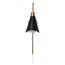Tango 1 Light Wall Sconce Matte Black w/ Burnished Brass