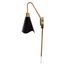 Tango 1 Light Wall Sconce Matte Black w/ Burnished Brass