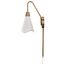 Tango 1 Light Wall Sconce Matte White w/ Burnished Brass