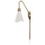 Tango 1 Light Wall Sconce Matte White w/ Burnished Brass