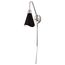 Tango 1 Light Wall Sconce Matte Black w/ Polished Nickel
