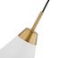 Tango 1 Light Medium Pendant Matte White w/ Burnished Brass