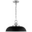 Colony 1 Light Small Pendant Matte Black w/ Polished Nickel