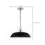 Colony 1 Light Small Pendant Matte Black w/ Polished Nickel