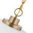 Colony 1 Light Medium Pendant Matte White w/ Burnished Brass