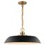Colony 1 Light Medium Pendant Matte Black w/ Burnished Brass