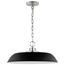 Colony 1 Light Medium Pendant Matte Black w/ Polished Nickel