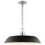 Colony 1 Light Medium Pendant Matte Black w/ Polished Nickel