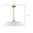 Colony 1 Light Large Pendant Matte White w/ Burnished Brass