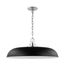 Colony 1 Light Large Pendant Matte Black w/ Polished Nickel