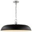 Colony 1 Light Large Pendant Matte Black w/ Polished Nickel