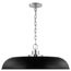 Colony 1 Light Large Pendant Matte Black w/ Polished Nickel