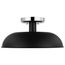 Colony 1 Light Small Semi-Flush Mount Fixture Matte Black w/ Polished Nickel