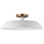 Colony 1 Light Medium Semi-Flush Mount Fixture Matte White w/ Burnished Brass