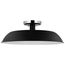 Colony 1 Light Medium Semi-Flush Mount Fixture Matte Black w/ Polished Nickel