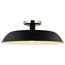Colony 1 Light Medium Semi-Flush Mount Fixture Matte Black w/ Polished Nickel